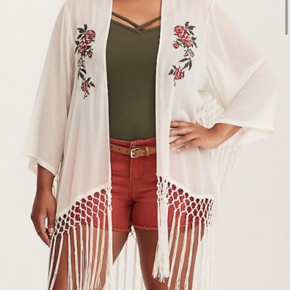 Torrid Rose Gorgeous Kimono Style Top